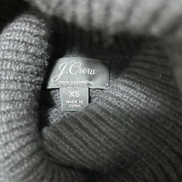 J. Crew Black Cashmere Turtleneck Size XS Extra Small Excellent Condition - Picture 5 of 8